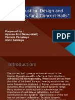 Acoustical Design Materials Concert Halls