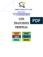 Unit Franchisee Proposal: Gma First India PVT LTD