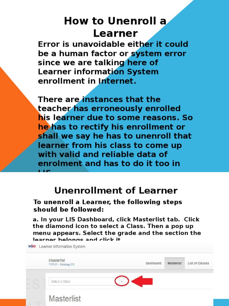 Tutorial on How to Unenroll a Learner
