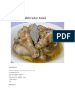 Adobong Puti (White Chicken Adobo) : Ingredients