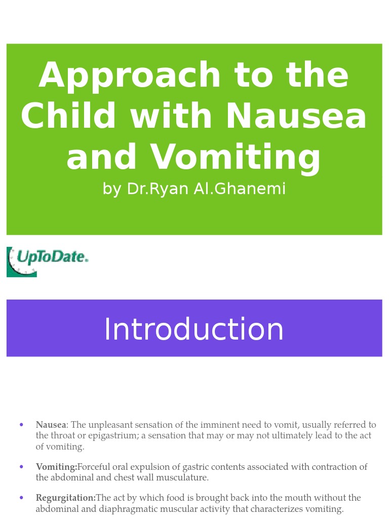 Nausea and Vomiting in Children: A Guide | PDF | Vomiting | Nausea