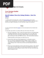 Download Love Systems Insider Three Key Dating Mistakes by Love Systems SN27134127 doc pdf