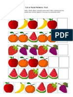 Fruit Patterns Cut and Paste Activity