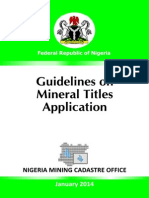 Guidelines For Mineral Title Applications