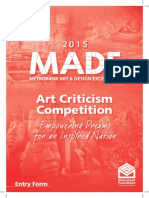 2015 Art Criticism Entry Form