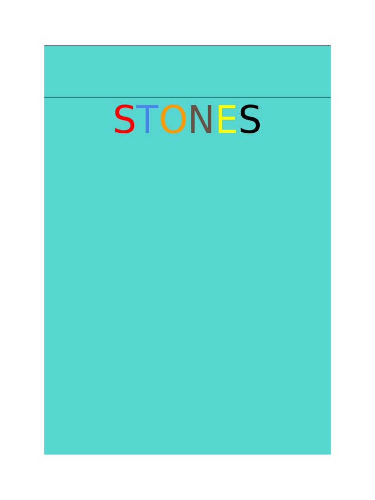 Stones | PDF | Leisure