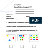 Prueba de Matemática NT1