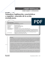 Requisitos Esenciales de La Acción Reivindicatoria