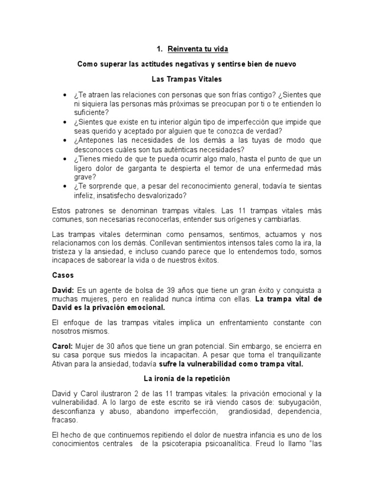 Reinventa Tu Vida PDF Terapia cognitiva Temperamento