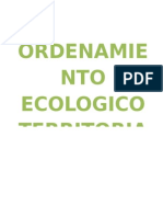 Ordenamiento Ecologico Territorial.