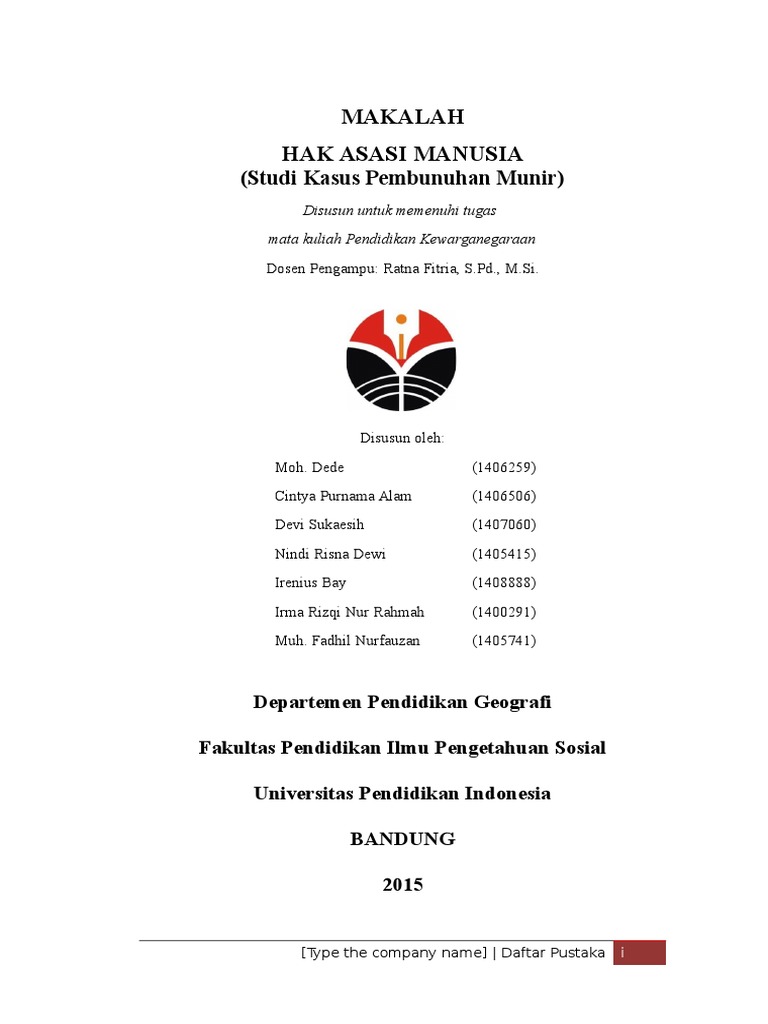 Cover Makalah Pkn Pdf