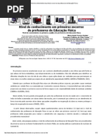 Nível de Conhecimento Em Primeiros Socorros de Professores de Educação Física