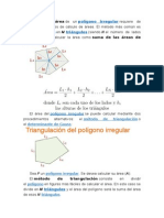 Cálculo área polígonos irregulares métodos triangulación Gauss