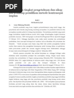 Download Hubungaan Tingkat Pengetahuan Dan Sikap Ibu Terhadap Pemilihan Metode Kontrasepsi Implan by LodiaKristinManipada SN271393761 doc pdf