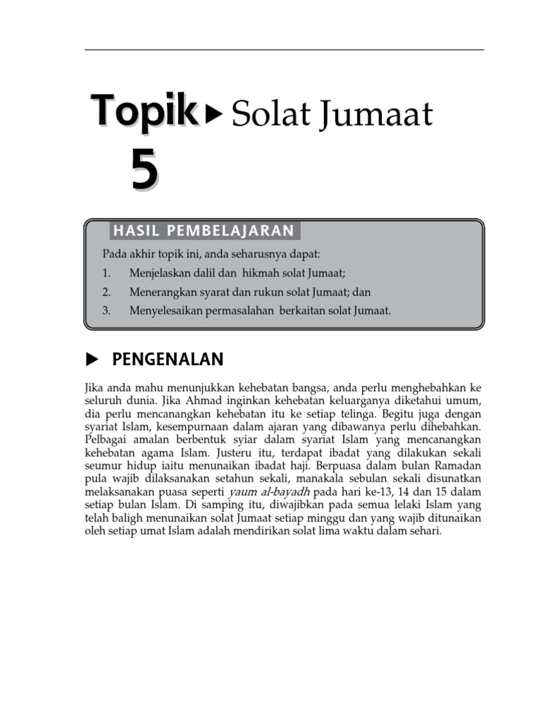 Hukum solat jumaat