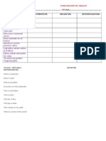 Evaluacion de Ingles