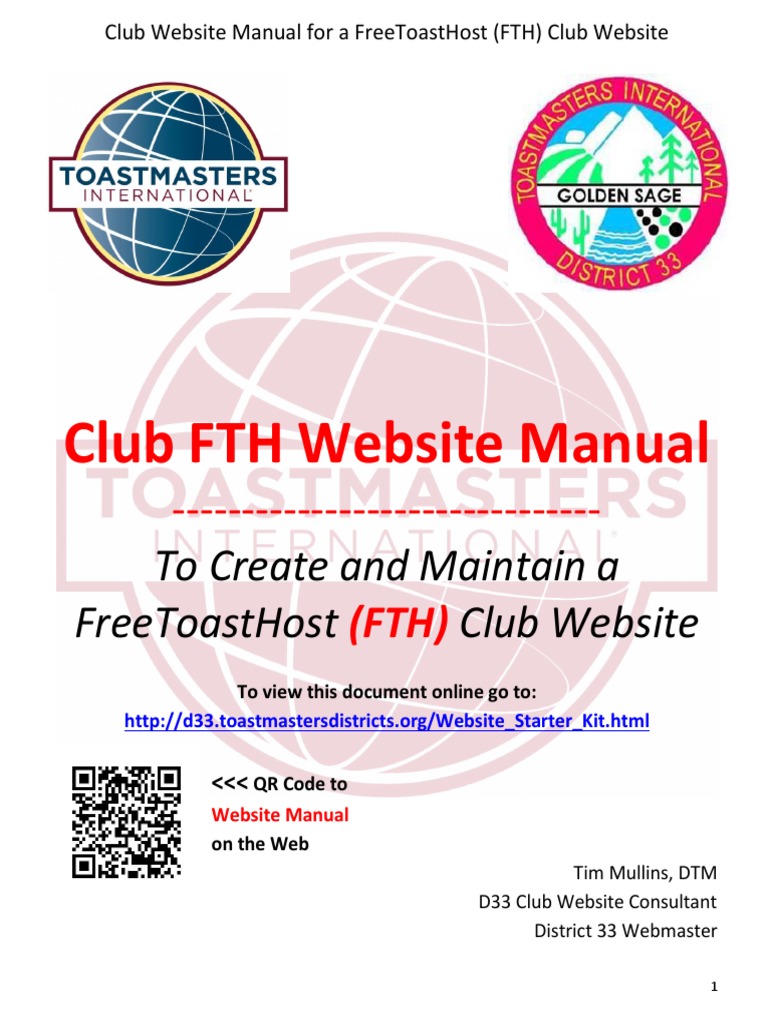 FTH Club Website Manual Guide | PDF | Websites | Web Page