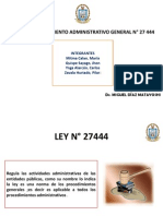 Ley de Procedimiento Administrativo N! 27444