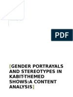 Gender Portrayals and Stereotypes in Kabit-Themed Shows:a Content Analysis