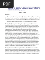 Ching Sen BenCHING SEN BEN, married to CRISTINA TAN SIONG, petitioner, vs. COURT OF APPEALS, and DAVID VICENTE, married to ESTELITA M. VICENTE, respondents