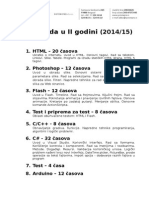 Plan Rada II Godina 2014-15