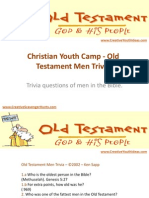 Christian Youth Camp - Old Testament Men Trivia