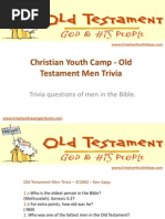 Christian Youth Camp - Old Testament Men Trivia