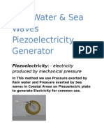 Rain Water and Sea Waves Piezoelectricity Generator