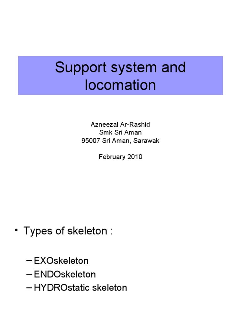 Support System and Locomation | PDF