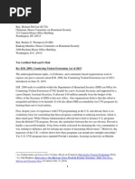 Coalition Letter Opposing The Countering Violent Extremism Act, HR 2899