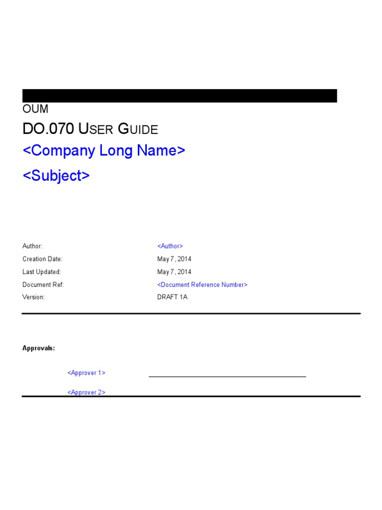 OUM DO.070 User Guide Overview | PDF | Computer File | Computing