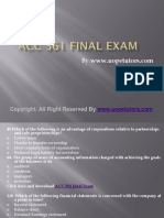 ACC 561 Final Exam Latest University of Phoenix Tutoring.