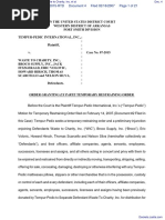 Tempur-Pedic International, Inc. v. Waste to Charity, Inc. et al - Document No. 4