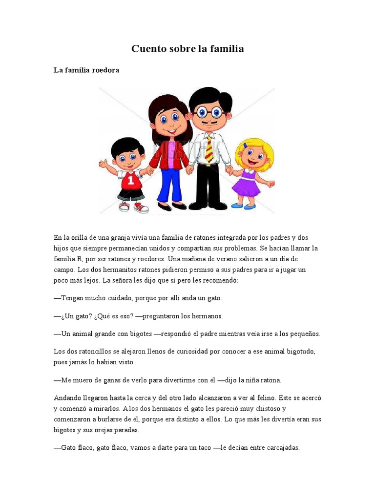 Cuentos sobre la familia para niños | PDF | Gatos | Vegetales