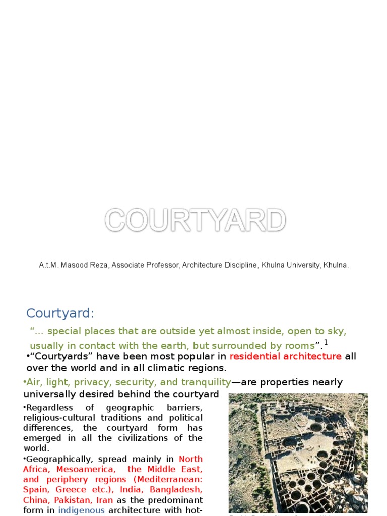 Courtyard Houses Pdf Courtyard Environmental Design