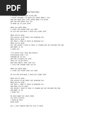 Lirik Avril Lavigne When You Re Gone