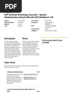 C - TADM51 - 731 - System Administration (Oracle DB) With SAP NetWeaver 7