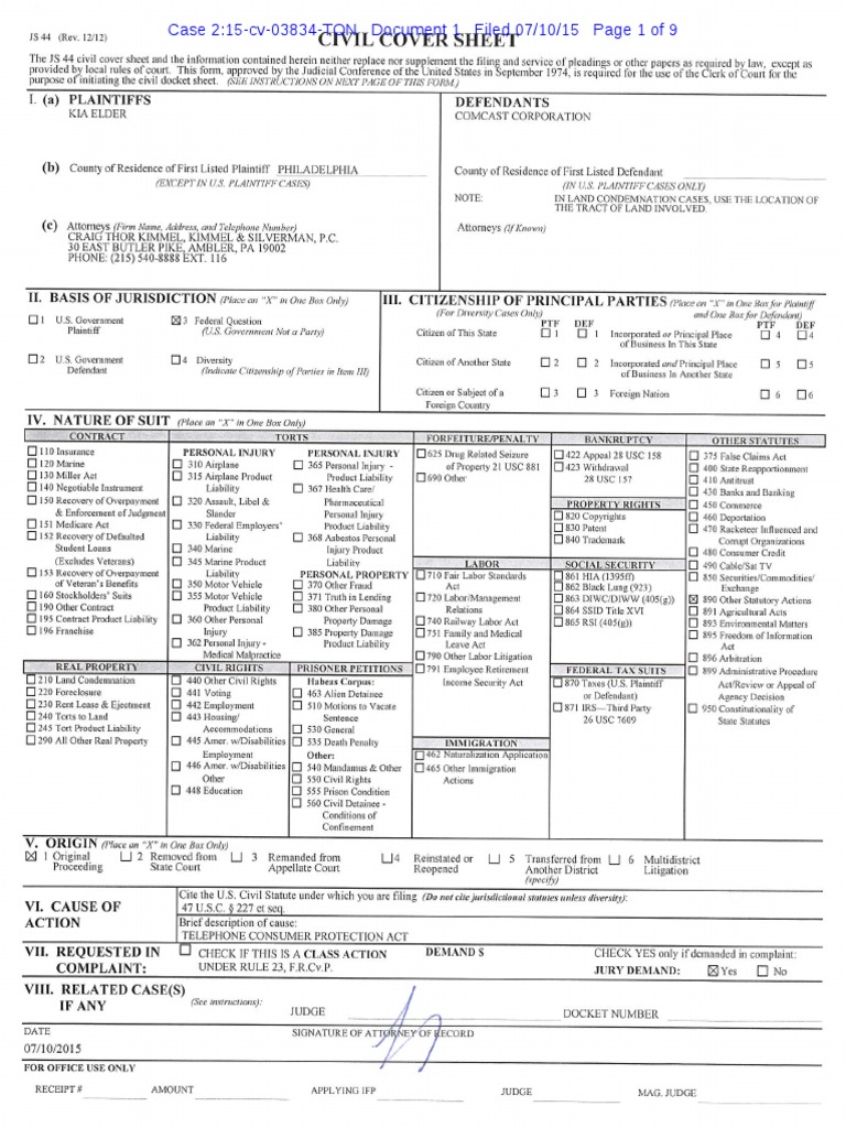 Comcast Suit | PDF | Finance & Money Management