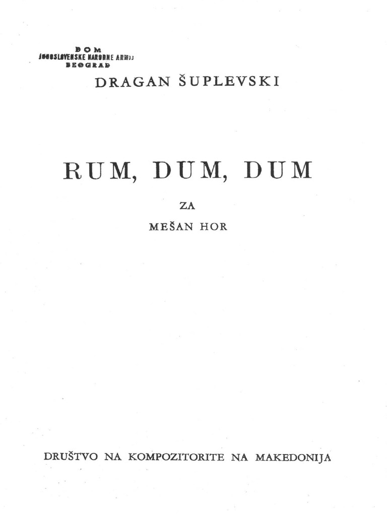 Rum Dum Dum | PDF