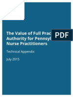 The Value of Full Practice Authority for Pennsylvania Nurse Practitioners - Technical Appendix 