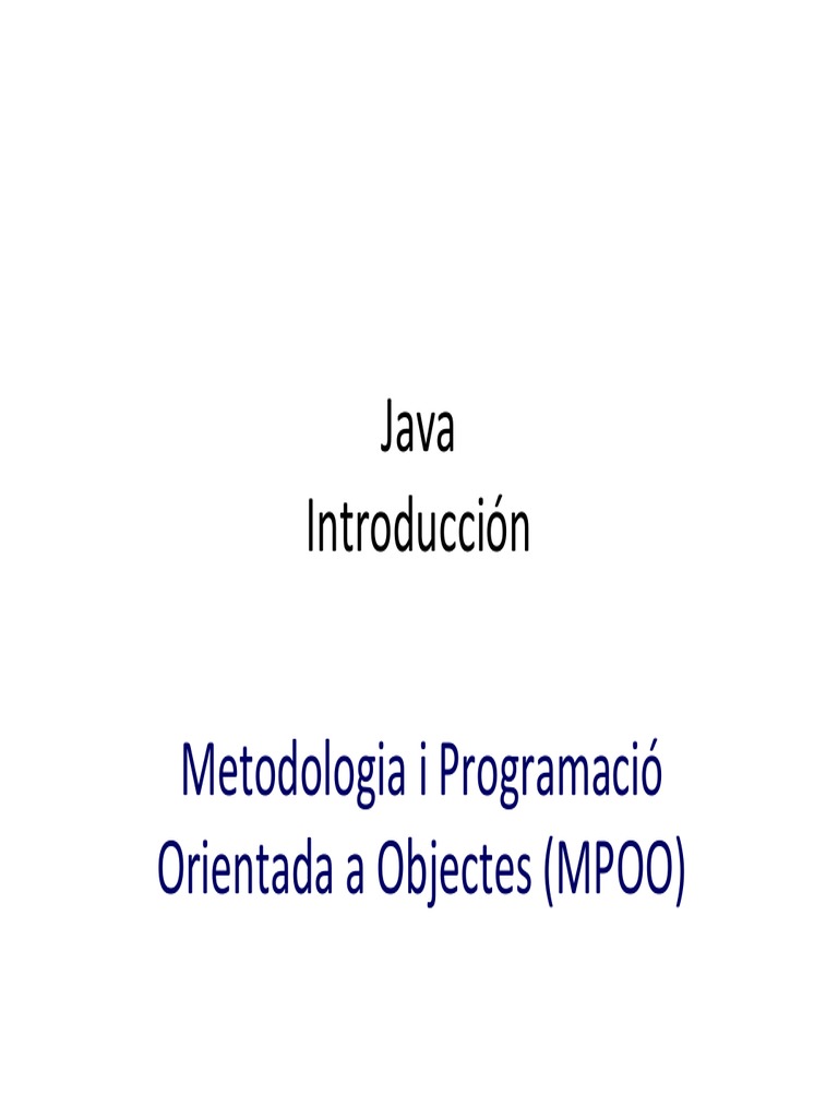 Java Intro | PDF | Java (lenguaje de programación) | Puntero ...