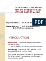Study of The Effect of Aging Condition On Strength and Hardness of 6063-T5 Alloy