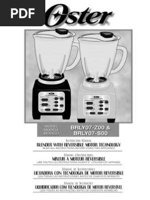 Manual de licuadora oster pdf deals