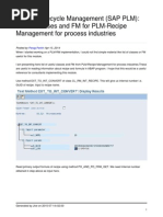 SAP PLM-Recipe Management For Process Industries