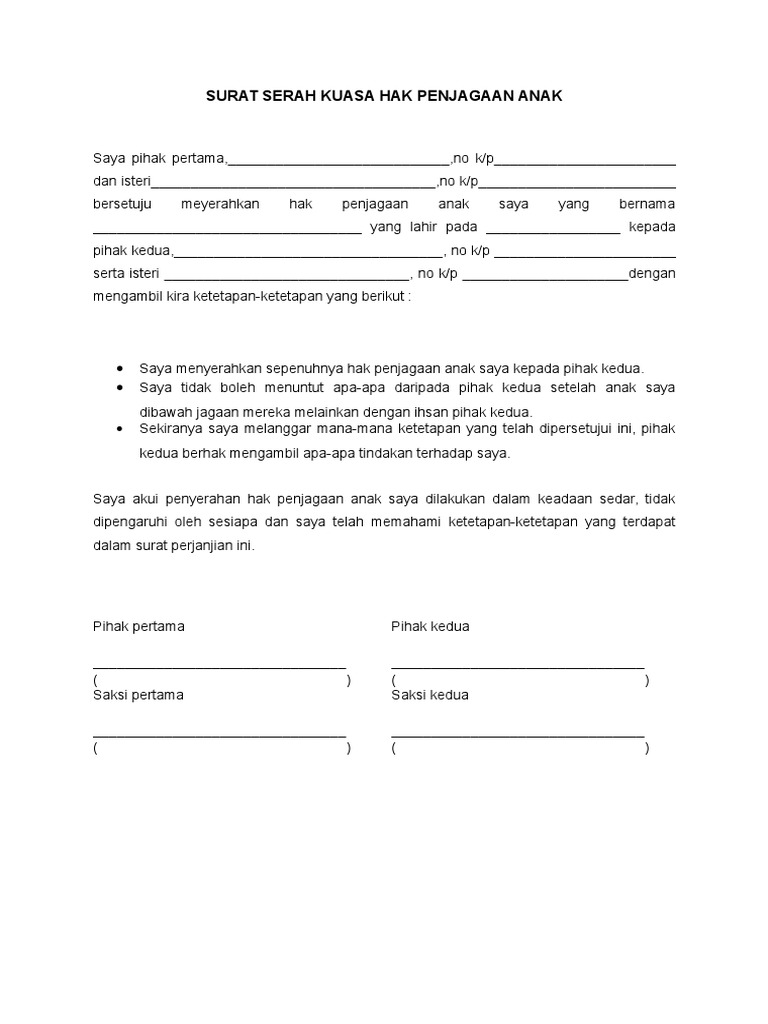 Surat Perjanjian Pdf