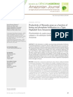 Productivity of Marandu Grass As A Function of Liming and Phosphate Fertilization in A Typic Hapludult From Amazonia