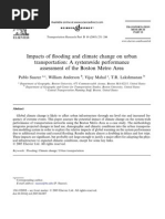 Impacts of ﬂooding and climate change on urban transportation