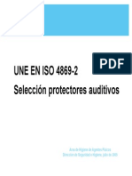 Selección protectores auditivos métodos UNE 4869