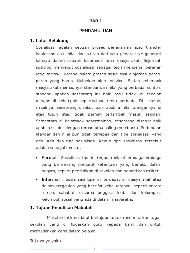Bab 1 Pendahuluan 1 Latar Belakang Sosialisasi
