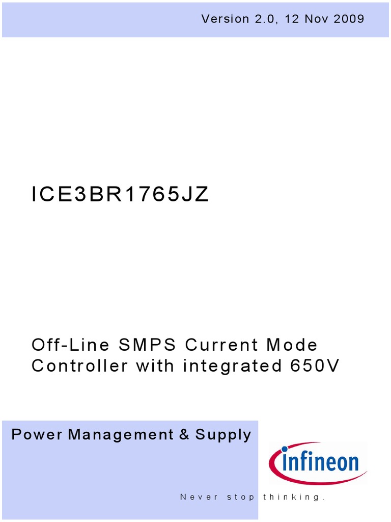 ICE3BR1765JZ | PDF | Amplifier | Field Effect Transistor